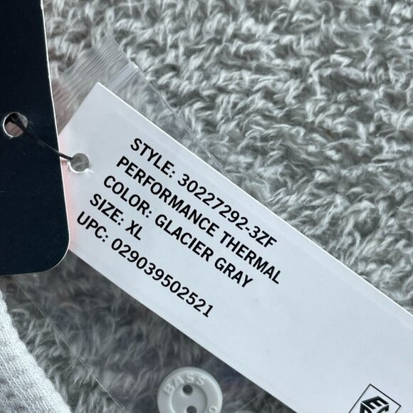 Bass Outdoor Glacier Gray XL Performance Thermal Long-Sleeve Shirt 2968 - Picture 5 of 11